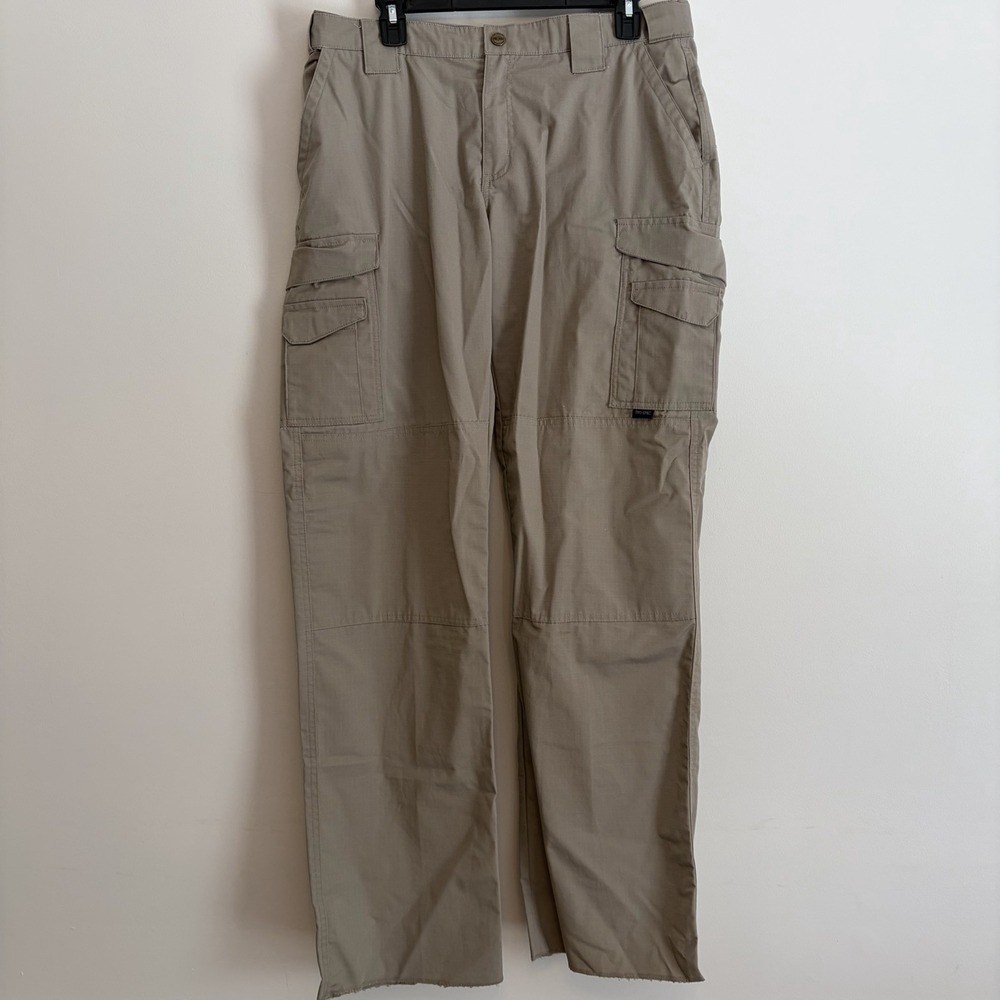 Tru Spec 24/7 Series Original Tactical Pants Khaki Tan Cargo Multi Pockets Sz 14